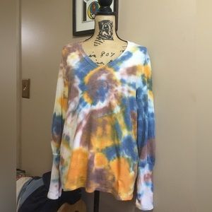 Upcycled tie dye sweater